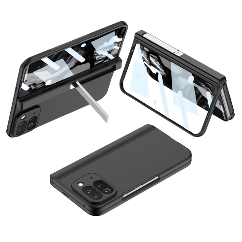 

For Google Pixel 9 Pro Fold GKK Integrated Fold Hinge Full Coverage Phone Case with Holder(Black)