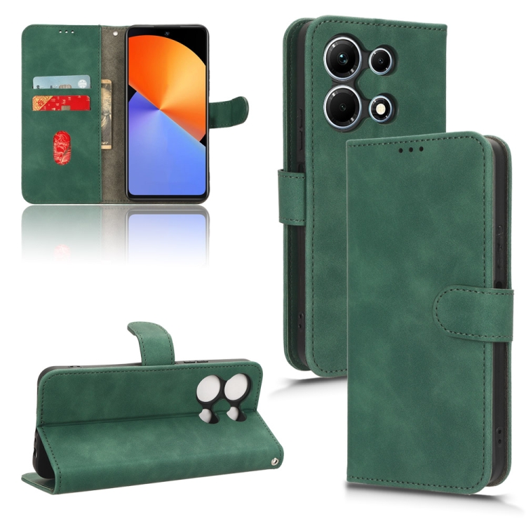 

For Infinix Note 30 Skin Feel Magnetic Flip Leather Phone Case(Green)