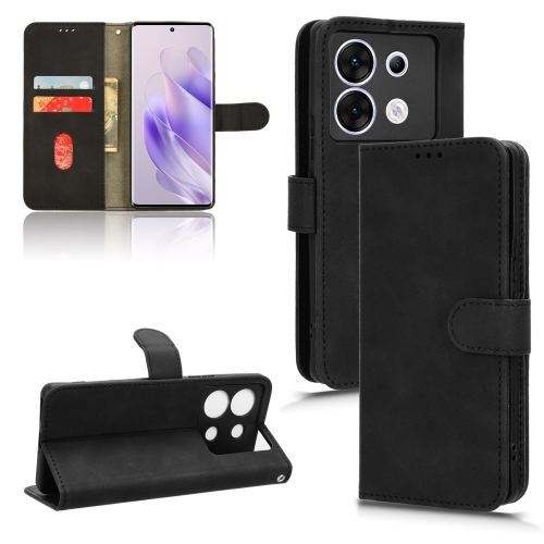 

For Infinix Zero 30 5G Skin Feel Magnetic Flip Leather Phone Case(Black)