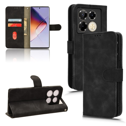 

For Infinix Note 40 5G Skin Feel Magnetic Flip Leather Phone Case(Black)