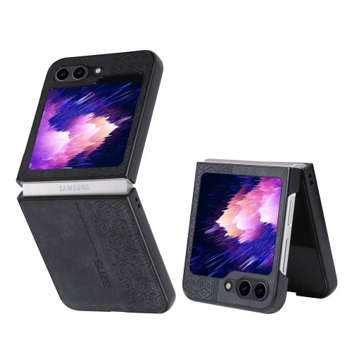 For Samsung Galaxy Z Flip5 AZNS 3D Embossed Skin Feel Phone Case(Black)
