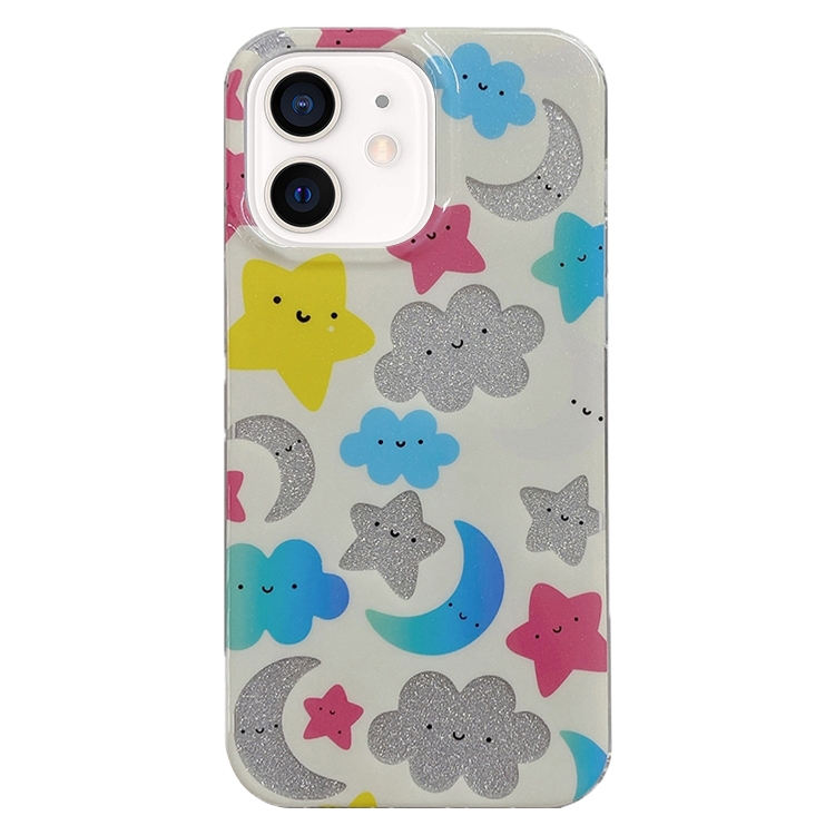

For iPhone 11 PC + TPU Dual-side Laminating IMD Phone Case(White Star Moon)