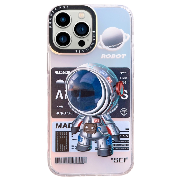 

For iPhone 13 Pro Max Mechanical Astronaut Pattern TPU Phone Case(Blue)
