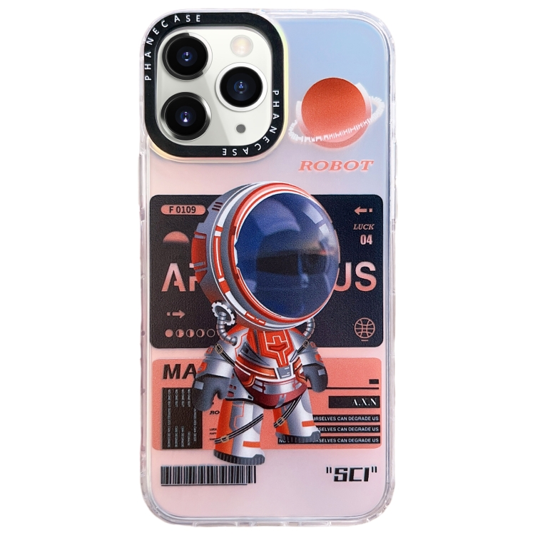 

For iPhone 12 Pro Max Mechanical Astronaut Pattern TPU Phone Case(Orange)