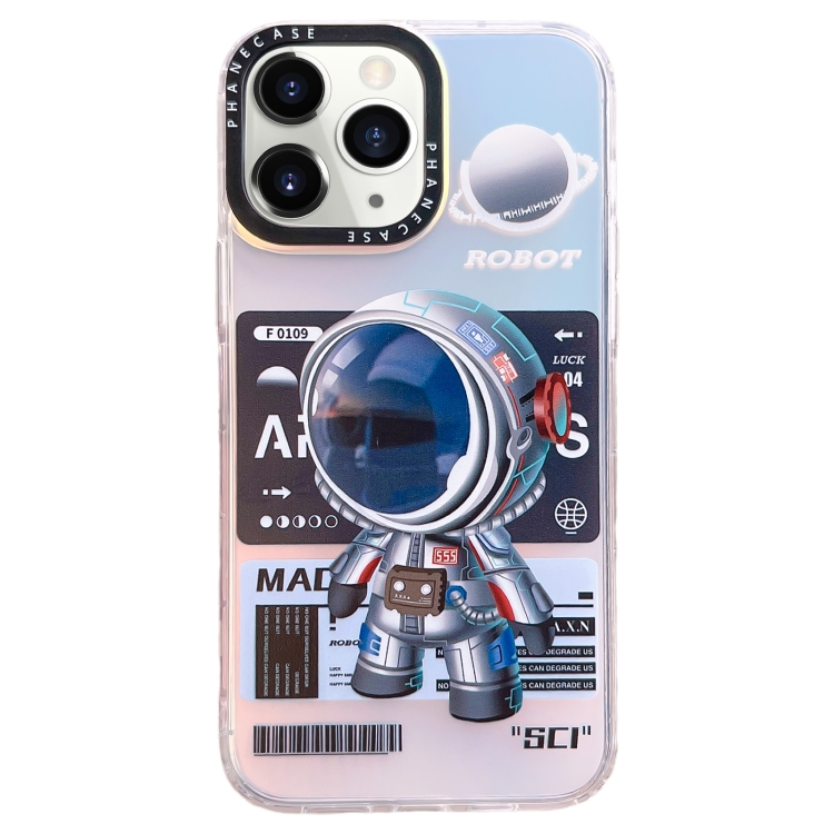 

For iPhone 12 Pro Mechanical Astronaut Pattern TPU Phone Case(Blue)