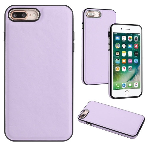 

For iPhone 6s Plus / 7 Plus / 8 Plus Leather Texture Full Coverage Phone Case(Purple)