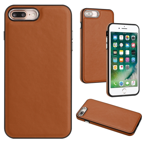 

For iPhone 6s Plus / 7 Plus / 8 Plus Leather Texture Full Coverage Phone Case(Brown)