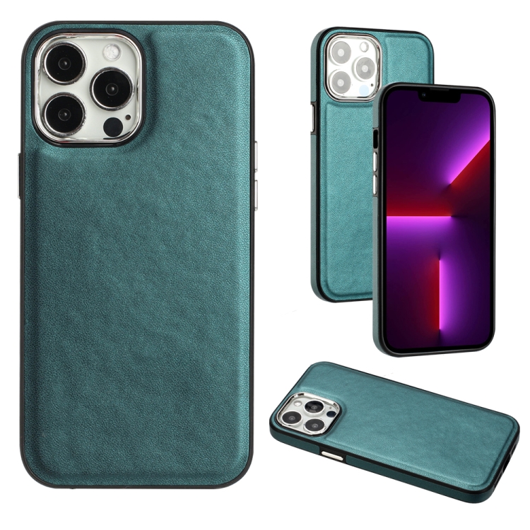 

For iPhone 13 Pro Leather Texture Full Coverage Phone Case(Green)
