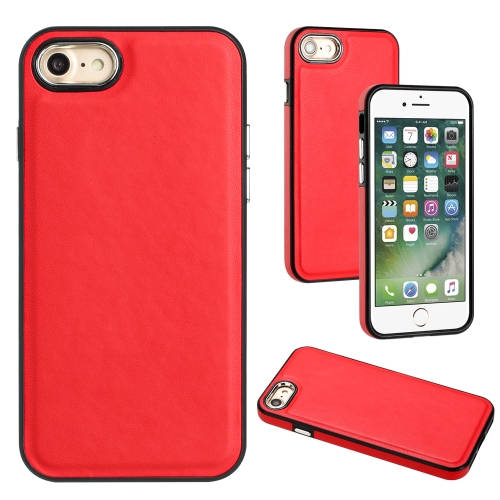 

For iPhone SE 2022 / 6 / 7 / 8 / SE 2020 Leather Texture Full Coverage Phone Case(Red)