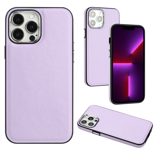 

For iPhone 15 Pro Leather Texture Full Coverage Phone Case(Purple)