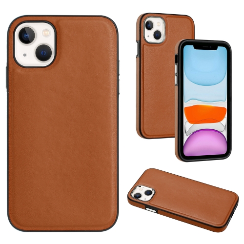 

For iPhone 15 Plus Leather Texture Full Coverage Phone Case(Brown)