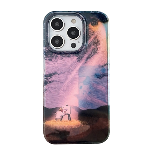 

For iPhone 14 Pro Max Dual-sided Lamination Oil Painting IMD Phone Case(Under The Sun)