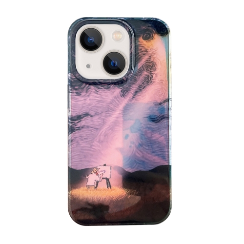 

For iPhone 13 Dual-sided Lamination Oil Painting IMD Phone Case(Under The Sun)