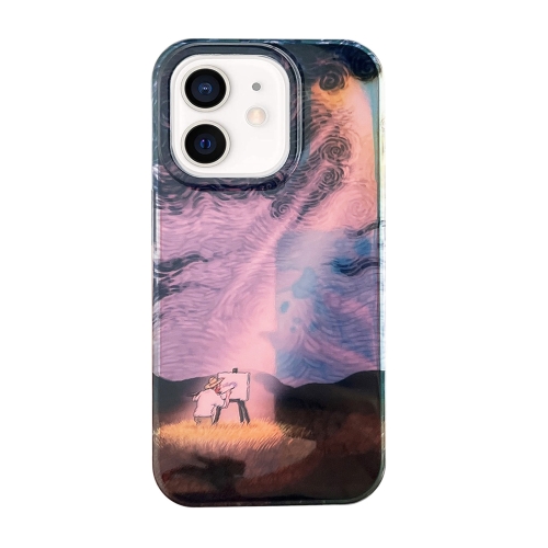 

For iPhone 12 Dual-sided Lamination Oil Painting IMD Phone Case(Under The Sun)