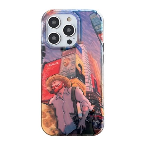 

For iPhone 12 Pro Max Dual-sided Lamination Oil Painting IMD Phone Case(City)