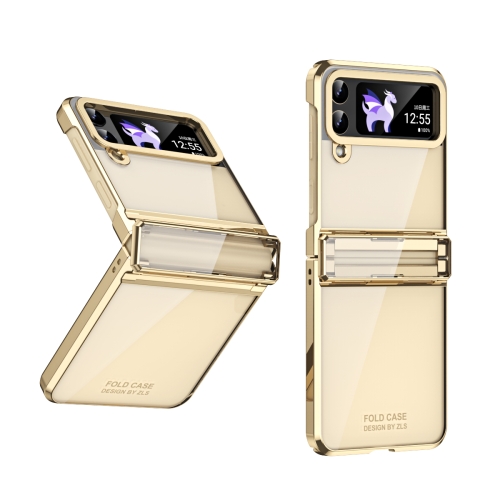 

For Samsung Galaxy Z Flip4 5G Electroplating Phantom Series PC Folding Case with Hinge(Champagne Gold)