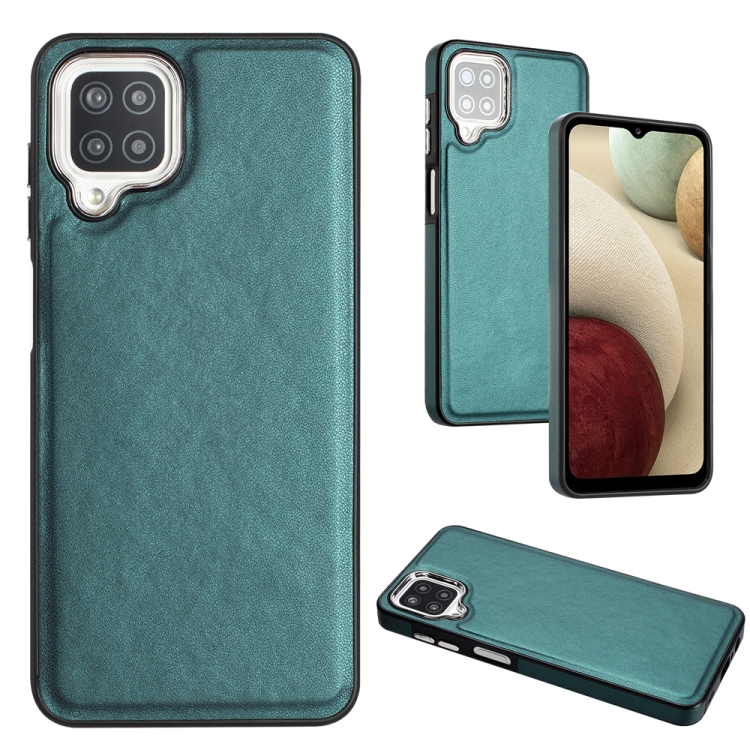

For Samsung Galaxy A12 4G / M12 Leather Texture Full Coverage Phone Case(Green)