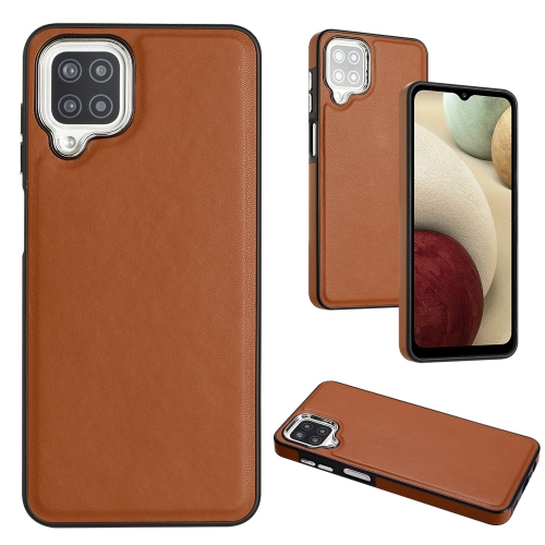 

For Samsung Galaxy A12 4G / M12 Leather Texture Full Coverage Phone Case(Brown)