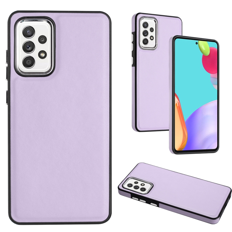 

For Samsung Galaxy A32 4G Leather Texture Full Coverage Phone Case(Purple)