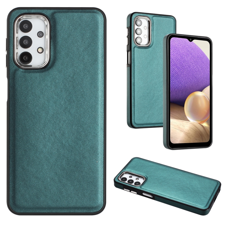 

For Samsung Galaxy A32 5G Leather Texture Full Coverage Phone Case(Green)