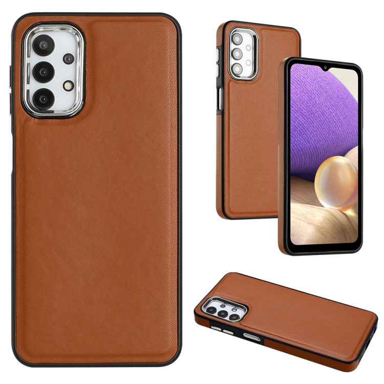 

For Samsung Galaxy A32 5G Leather Texture Full Coverage Phone Case(Brown)