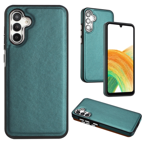 

For Samsung Galaxy A34 5G Leather Texture Full Coverage Phone Case(Green)