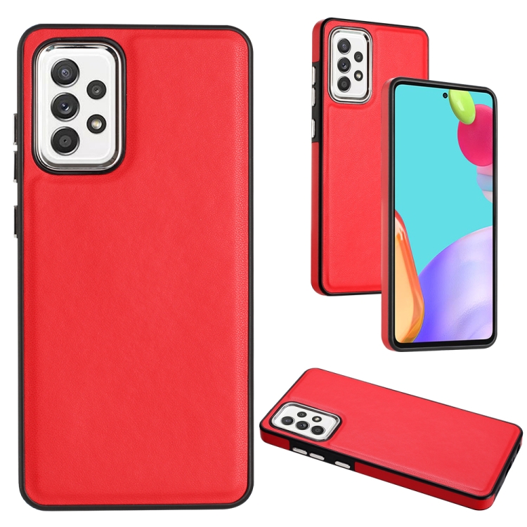 

For Samsung Galaxy A52 4G / A52 5G Leather Texture Full Coverage Phone Case(Red)