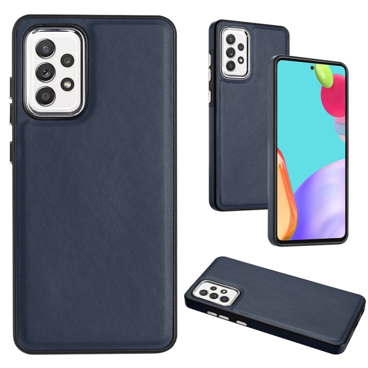 

For Samsung Galaxy A53 5G Leather Texture Full Coverage Phone Case(Blue)