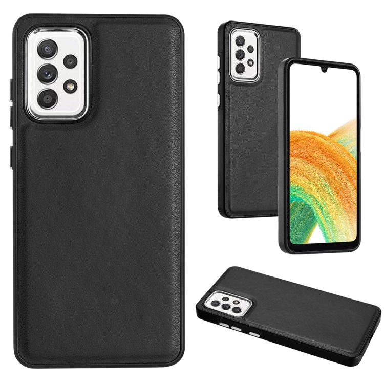 

For Samsung Galaxy A73 5G Leather Texture Full Coverage Phone Case(Black)