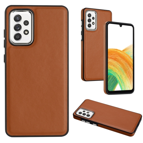 

For Samsung Galaxy A73 5G Leather Texture Full Coverage Phone Case(Brown)