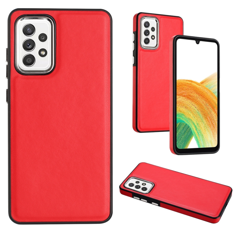 

For Samsung Galaxy A73 5G Leather Texture Full Coverage Phone Case(Red)