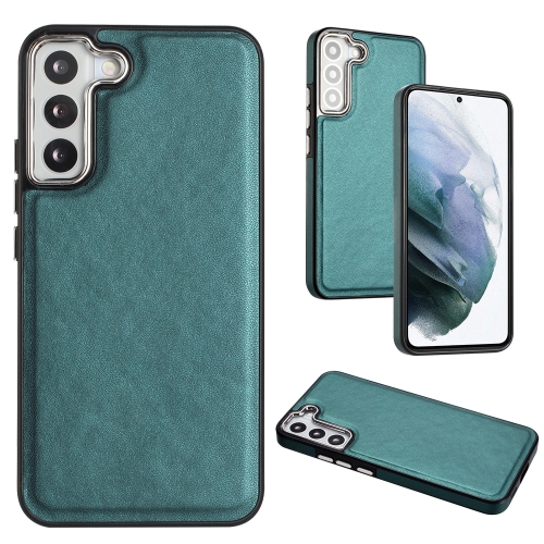 For Samsung Galaxy S22+ 5G Leather Texture Full Coverage Phone Case(Green)