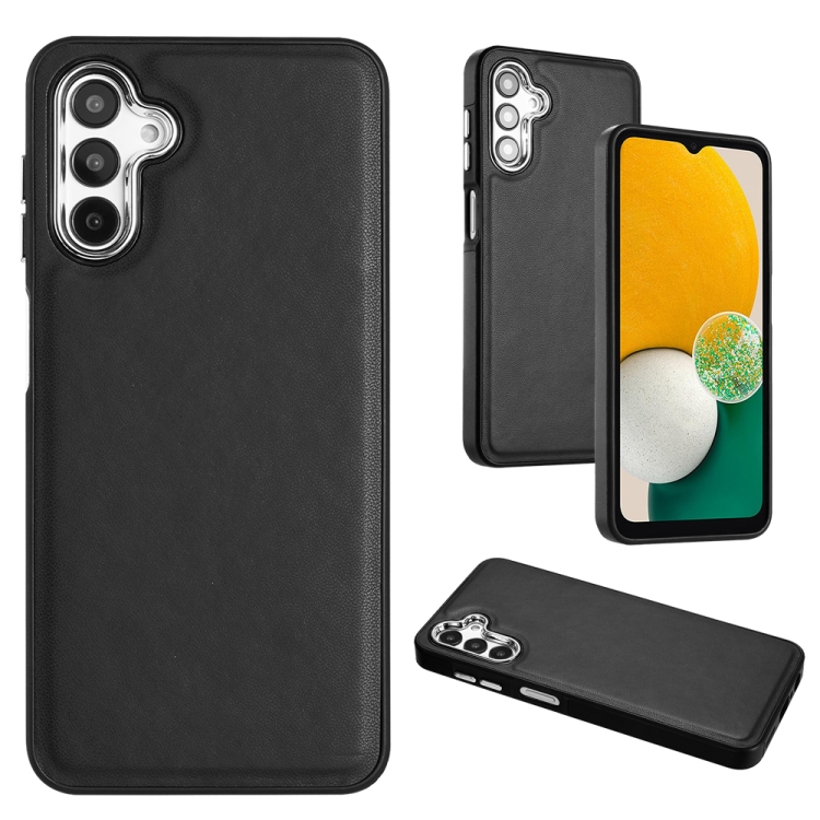 

For Samsung Galaxy A05s Leather Texture Full Coverage Phone Case(Black)