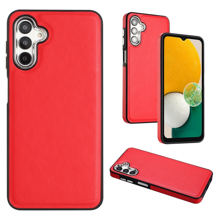 

For Samsung Galaxy A05s Leather Texture Full Coverage Phone Case(Red)