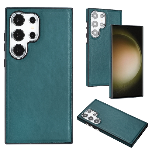 

For Samsung Galaxy S24 Ultra 5G Leather Texture Full Coverage Phone Case(Green)
