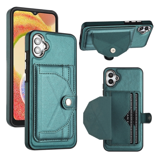 

For Samsung Galaxy A04E / F04 / M04 Shockproof Leather Phone Case with Card Holder(Green)