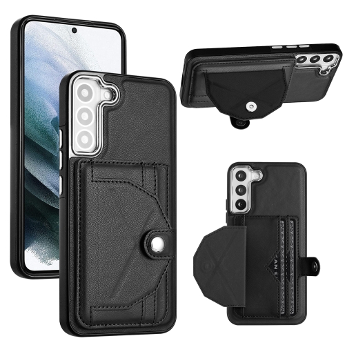 

For Samsung Galaxy S22+ 5G Shockproof Leather Phone Case with Card Holder(Black)