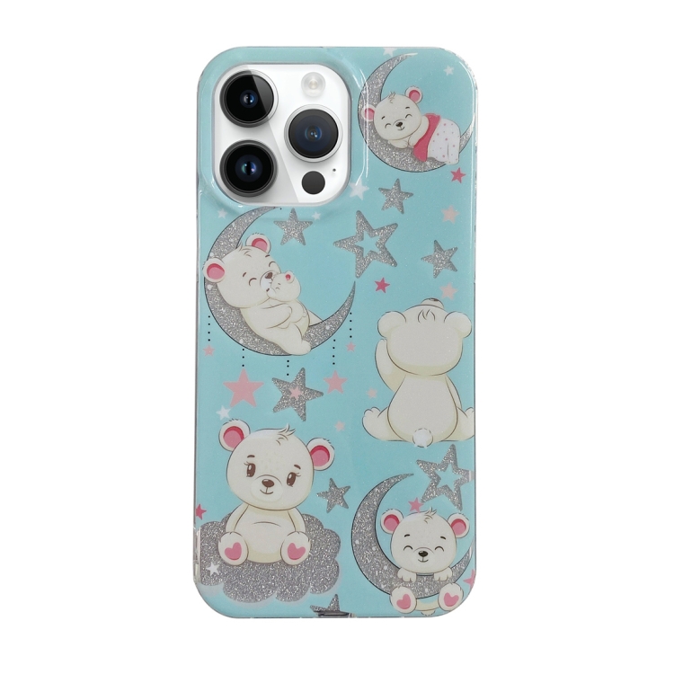 

For iPhone 14 Pro PC + TPU Dual-side Laminating IMD Phone Case(Blue)
