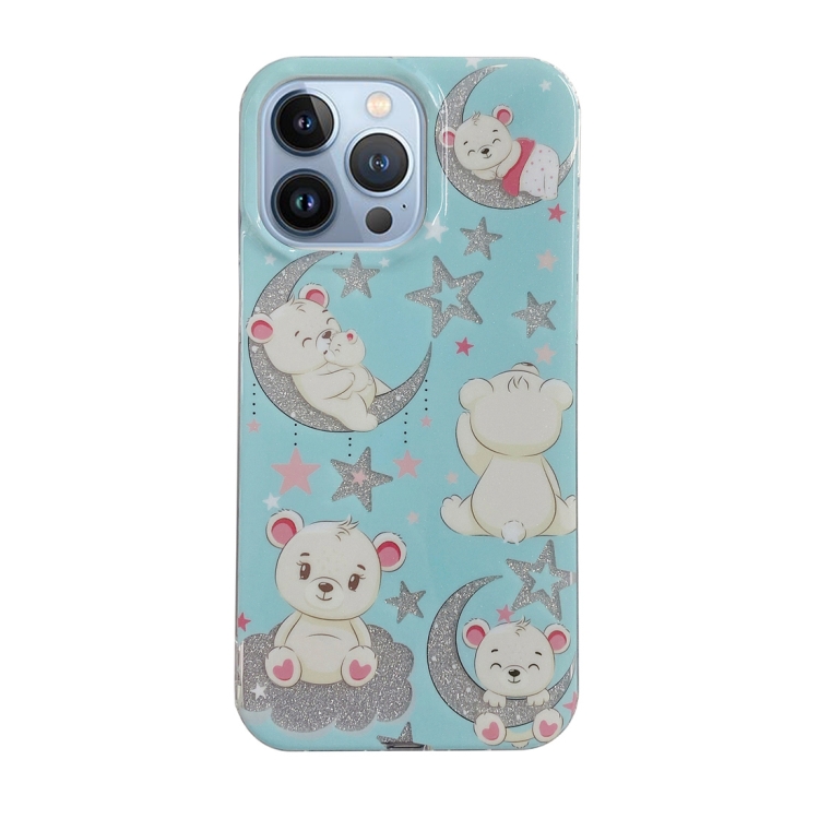 

For iPhone 13 Pro Max PC + TPU Dual-side Laminating IMD Phone Case(Blue)