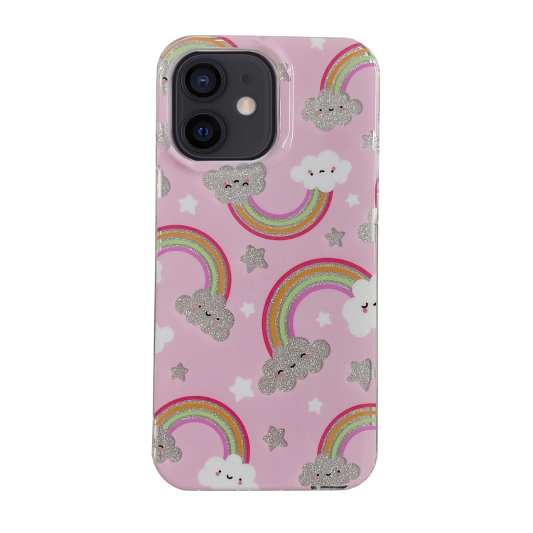 

For iPhone 12 PC + TPU Dual-side Laminating IMD Phone Case(Pink)