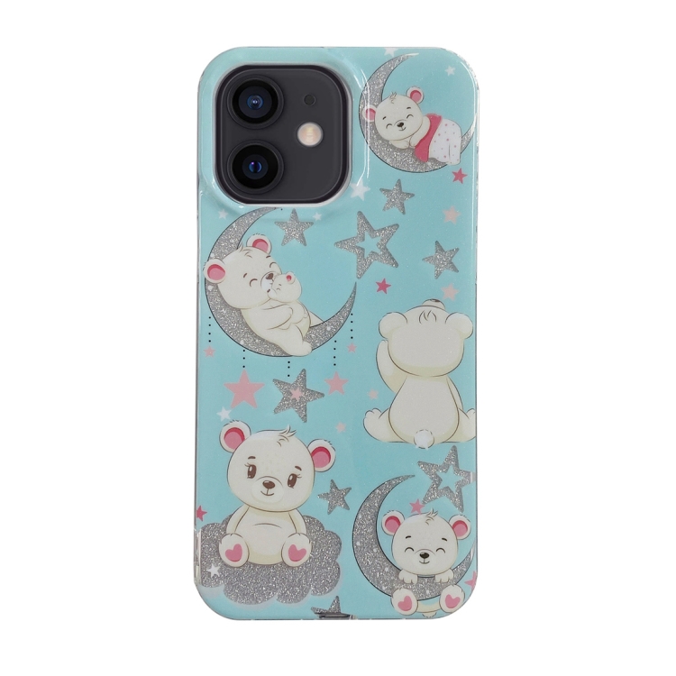 

For iPhone 12 PC + TPU Dual-side Laminating IMD Phone Case(Blue)