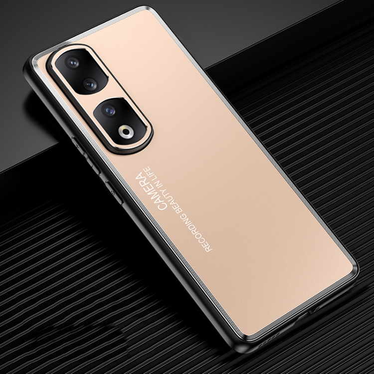 

For Honor 90 Pro Frosted Metal Phone Case(Gold)