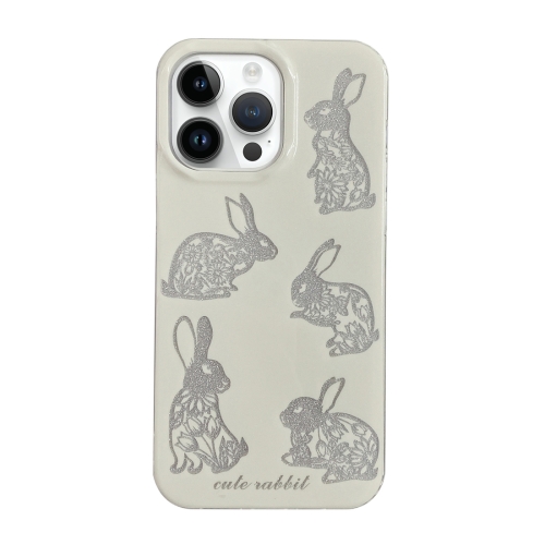 

For iPhone 14 Pro PC + TPU Dual-side Laminating IMD Phone Case(White)
