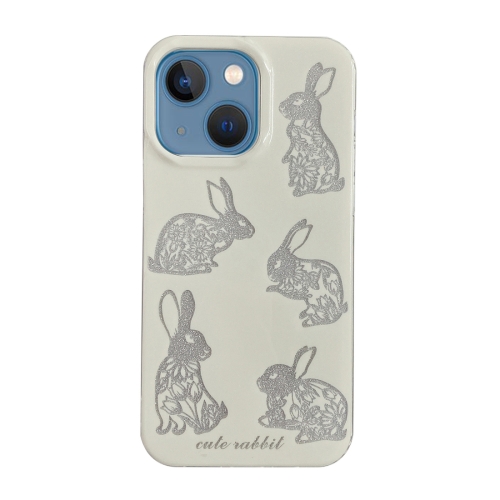 

For iPhone 13 PC + TPU Dual-side Laminating IMD Phone Case(White)
