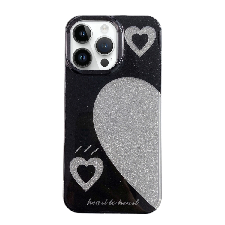 

For iPhone 14 Pro PC + TPU Dual-side Laminating IMD Phone Case(Black)