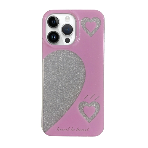 

For iPhone 14 Pro Max PC + TPU Dual-side Laminating IMD Phone Case(Pink)