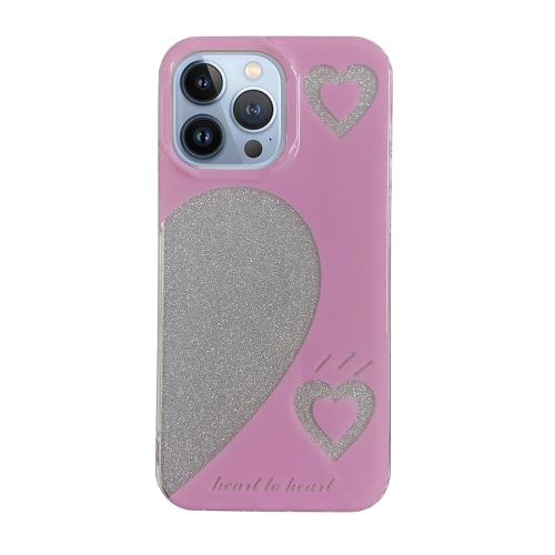 

For iPhone 13 Pro PC + TPU Dual-side Laminating IMD Phone Case(Pink)