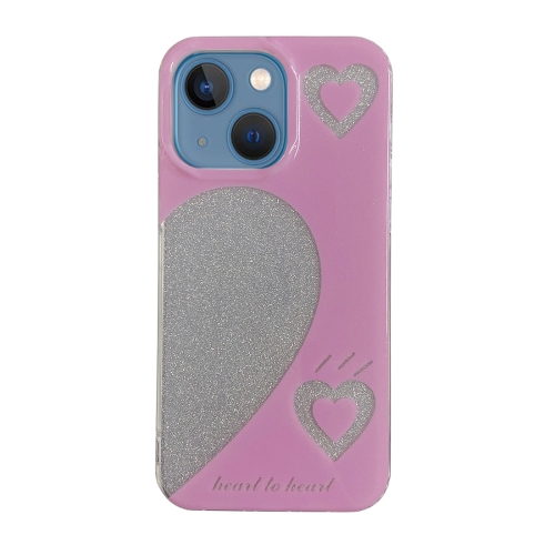 

For iPhone 13 PC + TPU Dual-side Laminating IMD Phone Case(Pink)