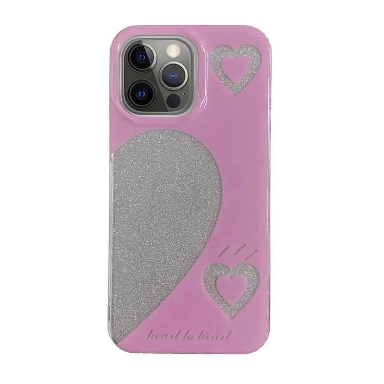 

For iPhone 12 Pro PC + TPU Dual-side Laminating IMD Phone Case(Pink)