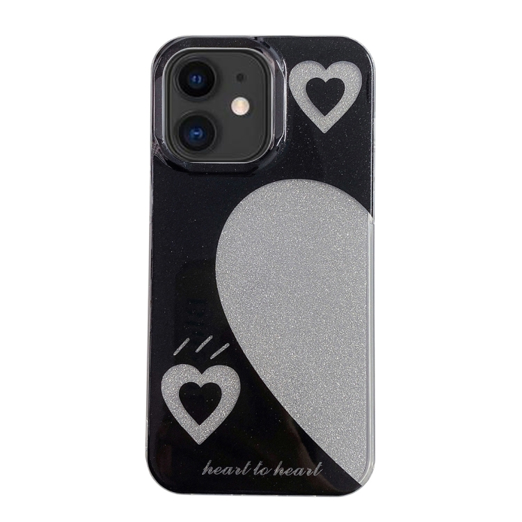 

For iPhone 11 PC + TPU Dual-side Laminating IMD Phone Case(Black)